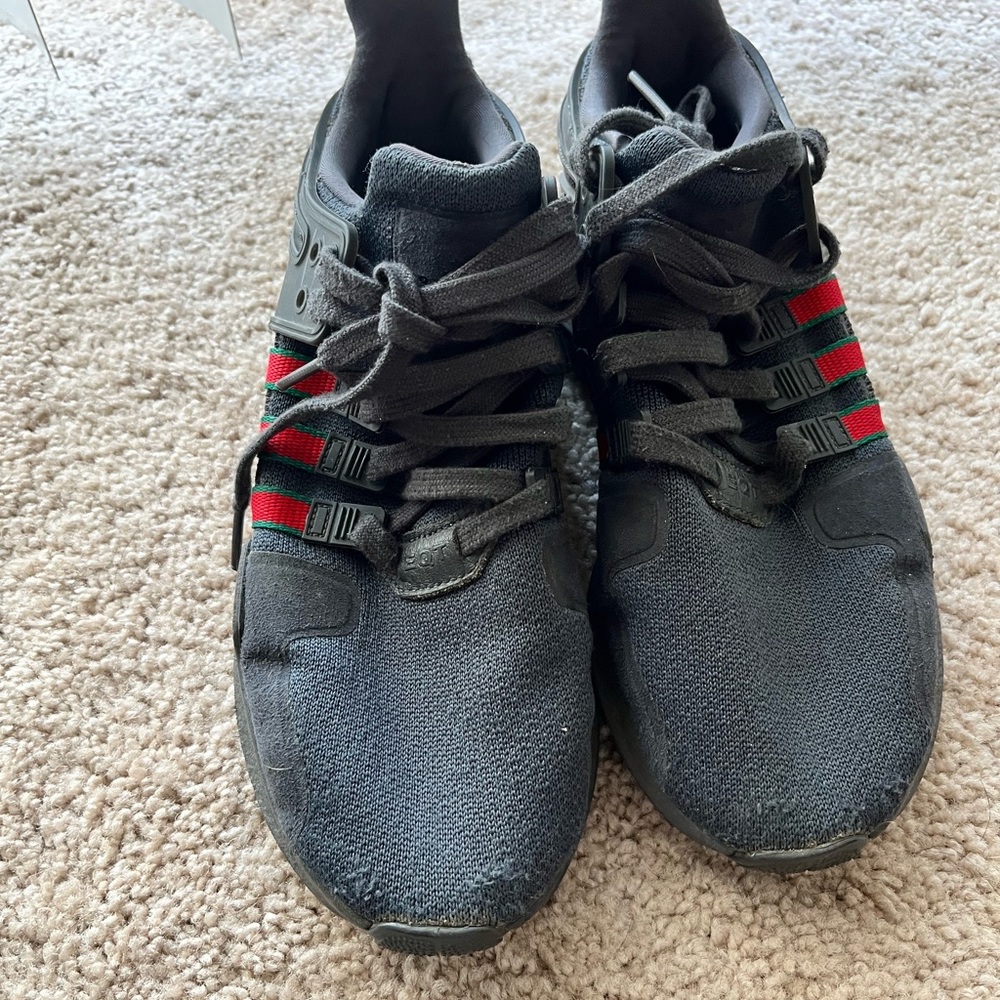 Gray EQT Adidas sneakers